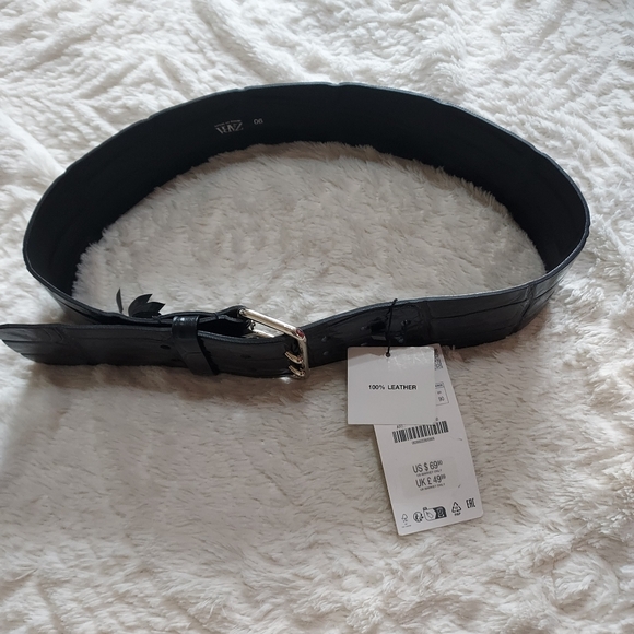 Zara Elegant Leather Belt Sz-34 main image 4